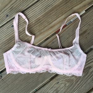 Savage x fenty underwire pink lace bra